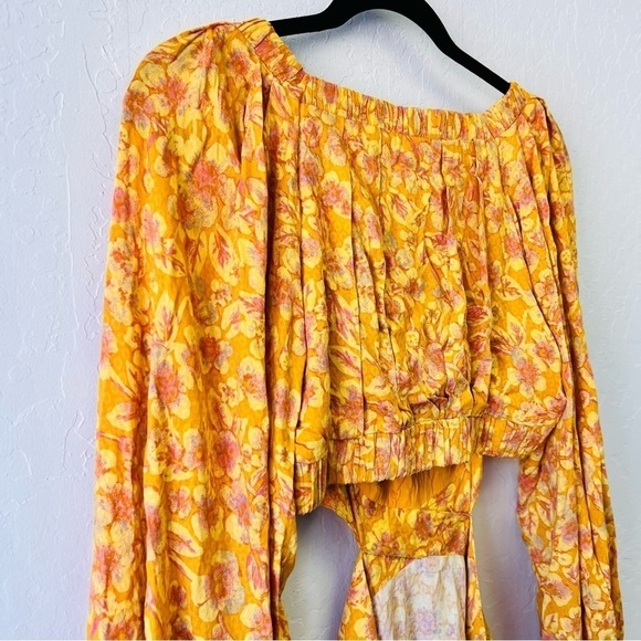 Free People Yellow Floral Dress XS - Picture 6 of 10